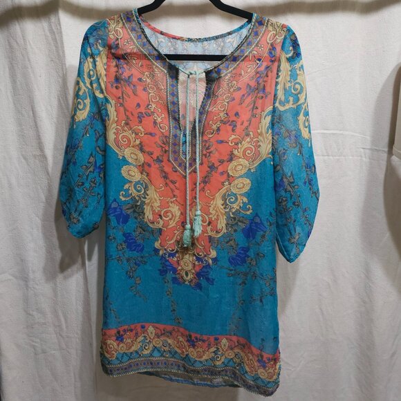 Colorful - Printed - Tunic - Picture 1 of 2